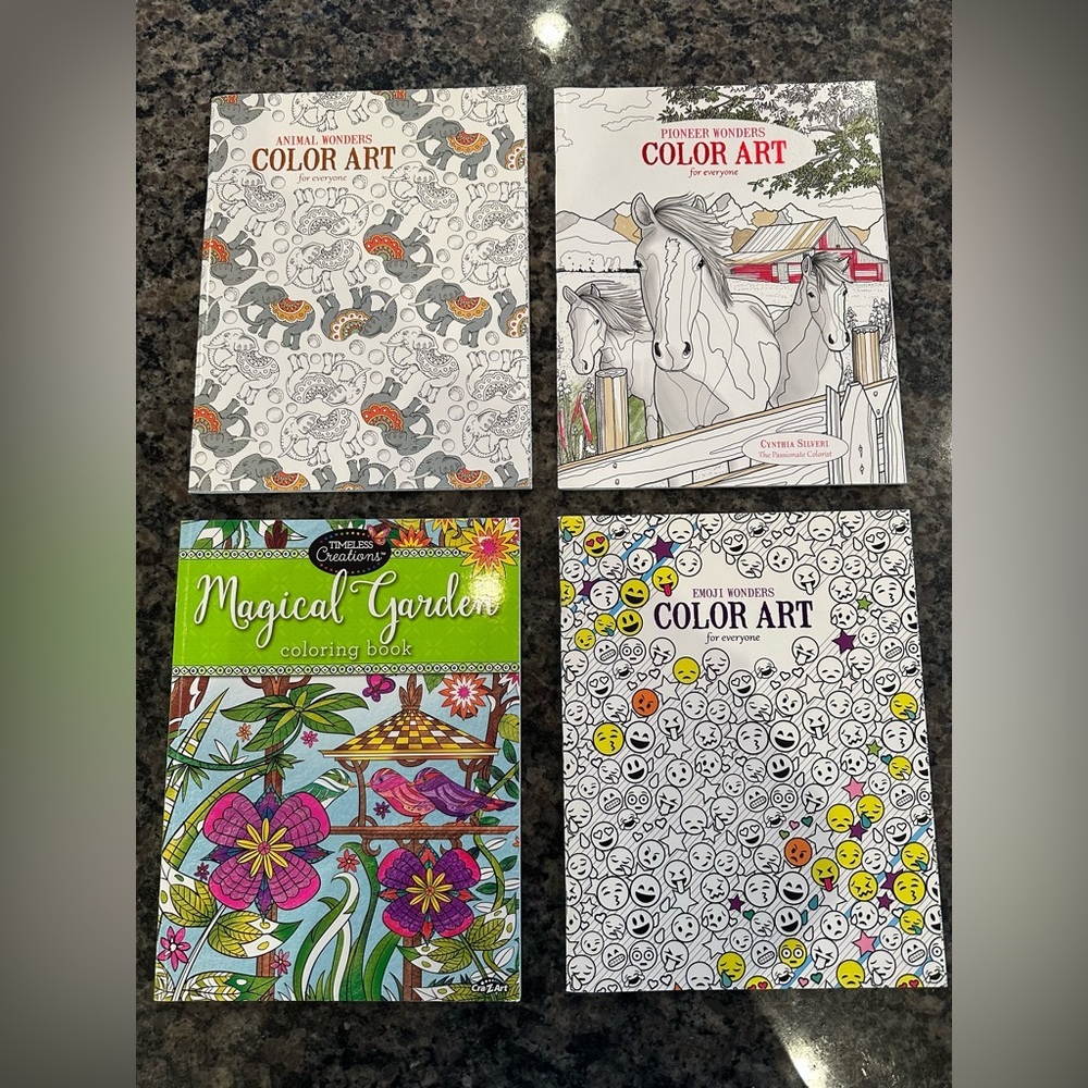 Color Art and Magical Garden Coloring Book Bundle